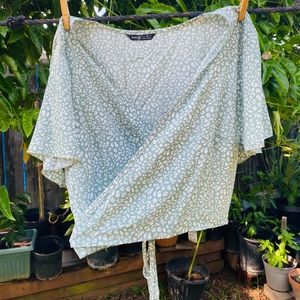 SHEIN leopard print wrap crop top